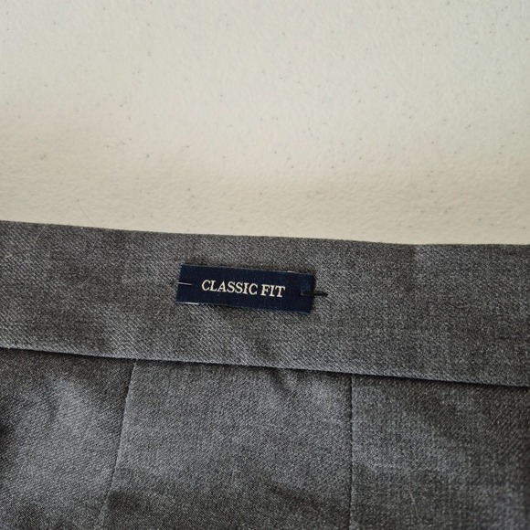 Joseph‎ & Feiss Pants Mens 41x31 (T42x32) Gray Poly Wool Classic Fit  Dress NEW - Picture 4 of 13